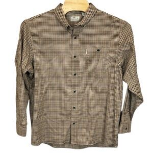 Bob Timberlake 2XL Cotton‎ Button Down Plaid Long Sleeve Shirt Brown Check